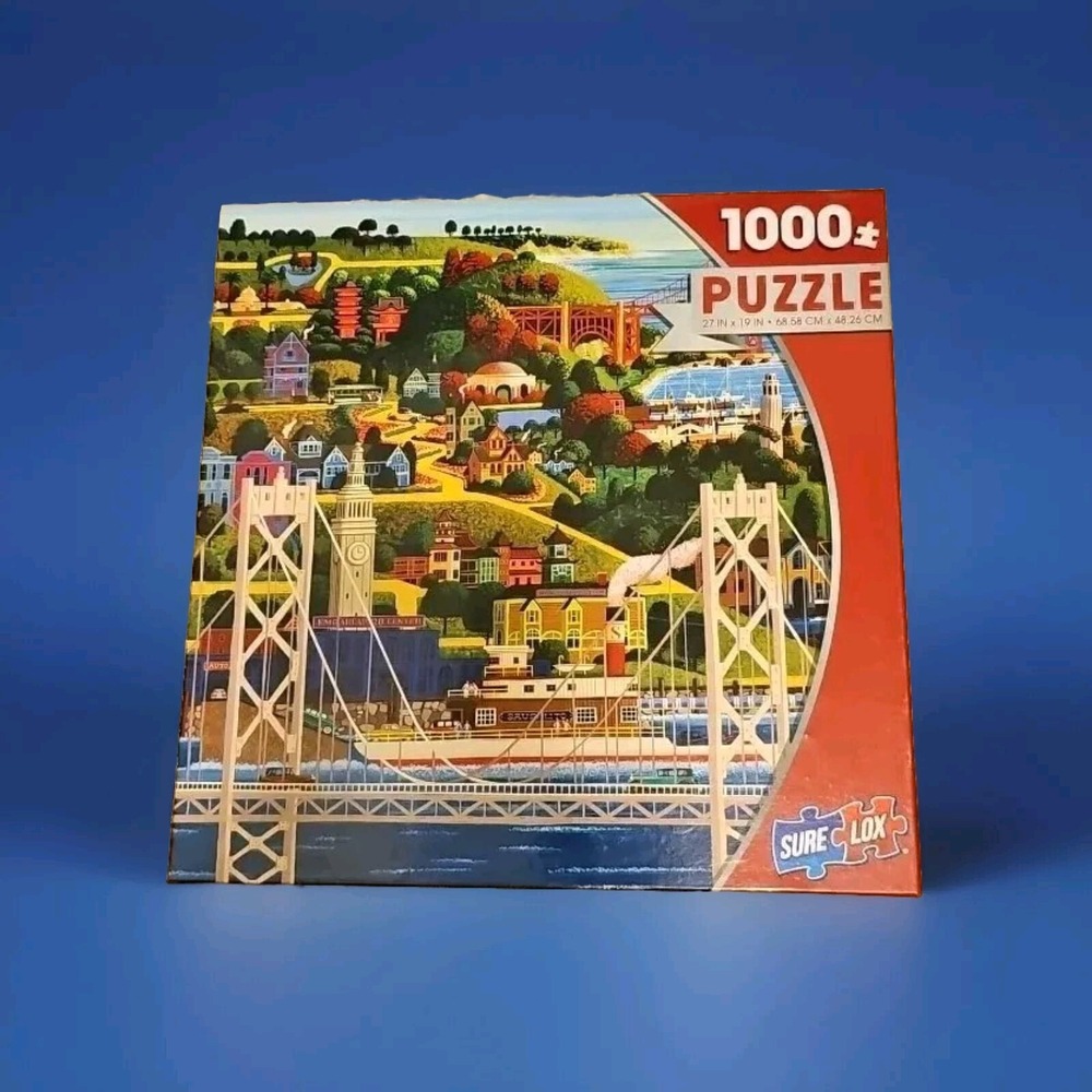Sure-Lox 1000 Piece Jigsaw Puzzle "Bridges Of San Francisco" Brand New